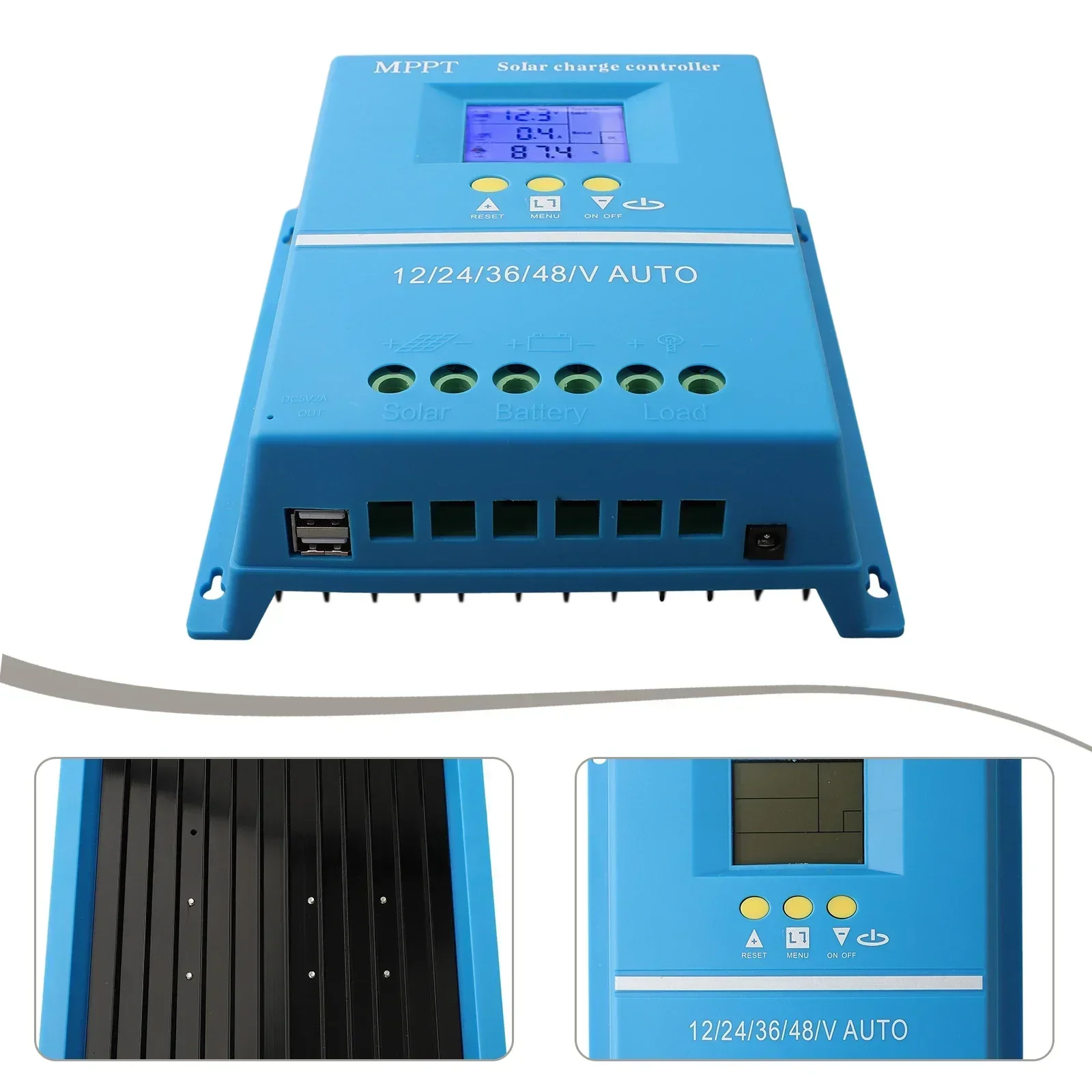 Controlador de carga de Panel Solar automático, cargador de MPPT-PV de 48V, 60A/80A/100A, 12V-48V, piezas de herramientas eléctricas