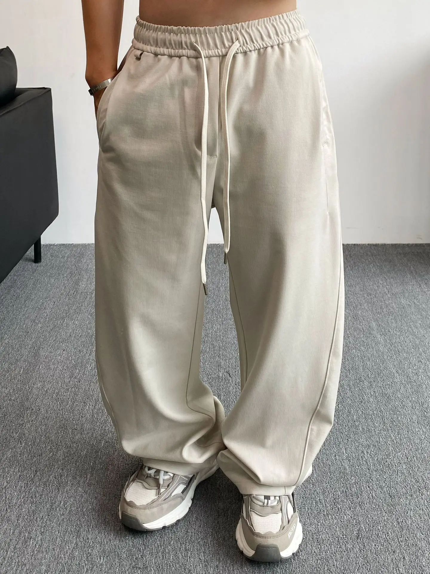 

Мужские свободные повседневные широкие брюки в американском стиле, прямой крой, осень-зима, модные брюки длиной до пола, SMDSK EVDY