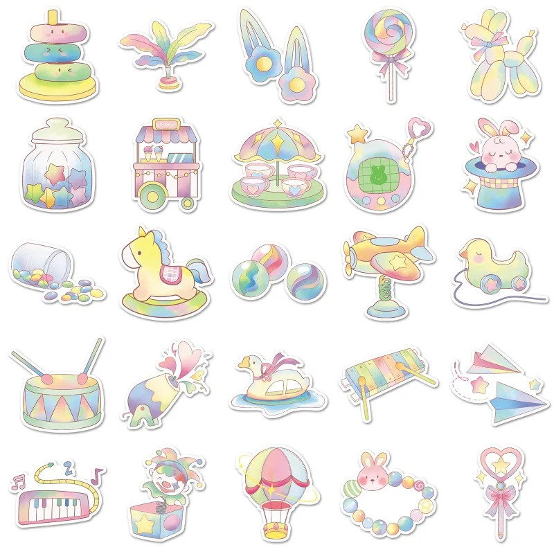 50枚入り 漫画風 個性的 子供っぽい クリエイティブ グラフィティ デコレーション ステッカー