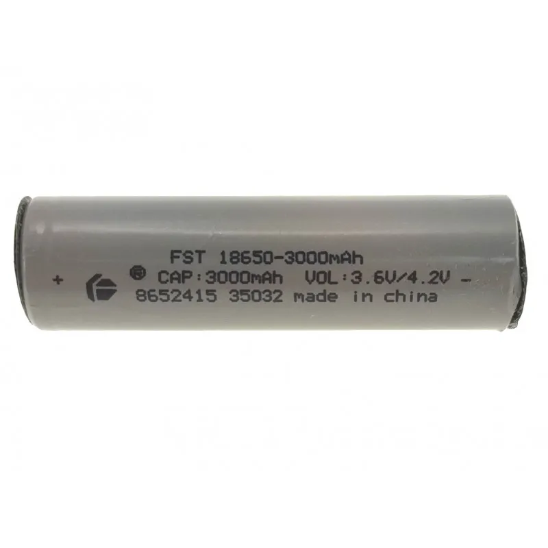 Rechargeable Battery 18650 3000mah 3.6v With Welding Tongue