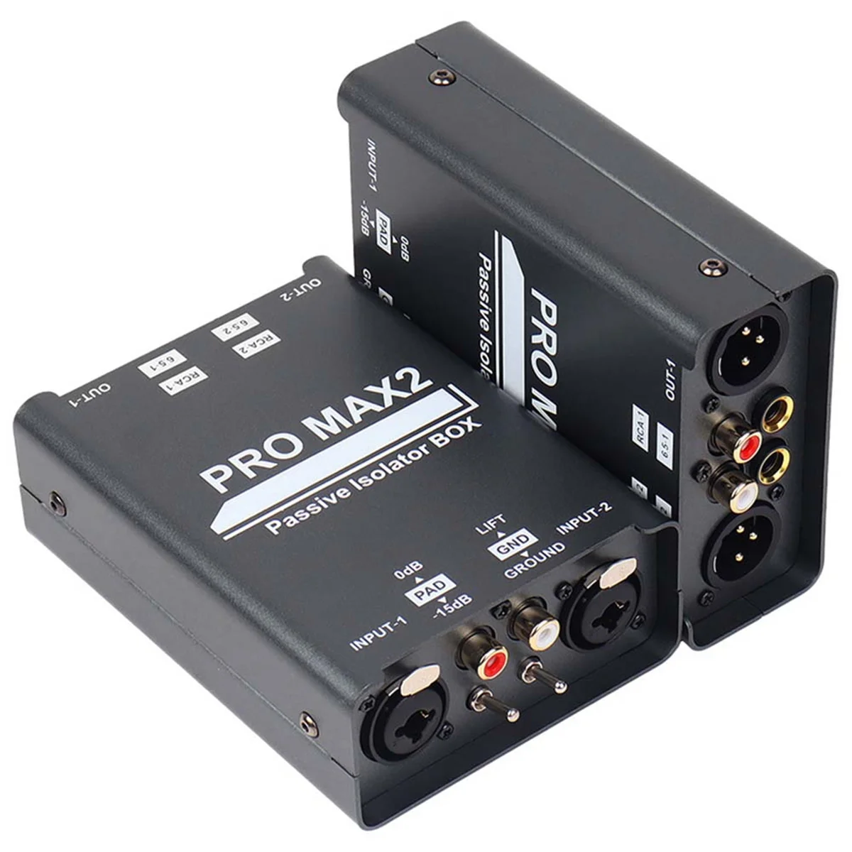 

ABIY-2-Way Audio Isolator Audio Current Noise Eliminator XLR 6.5 Lotus Isolator Mixer Live Broadcast