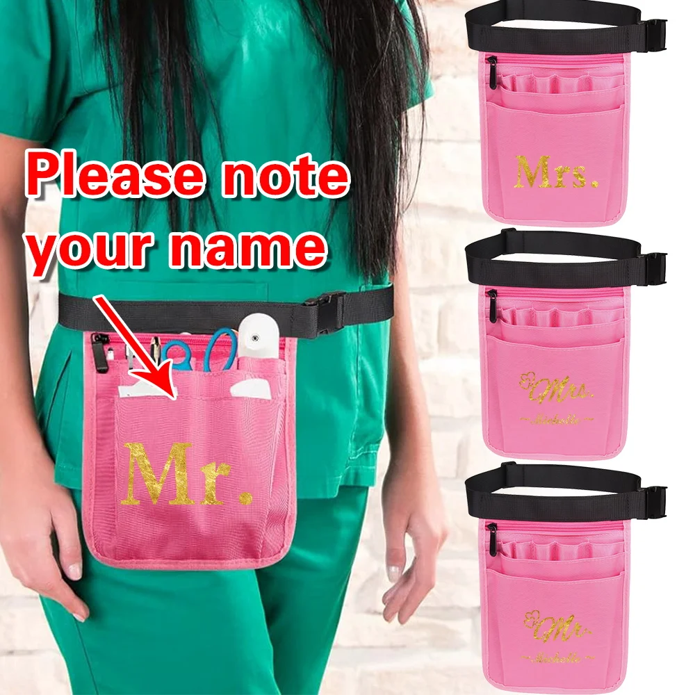 

Personalized Customized Name Nurse Waist Pack with Adjustable Waist Strap High-quality Tools Storage Bag Durable Work Pocket