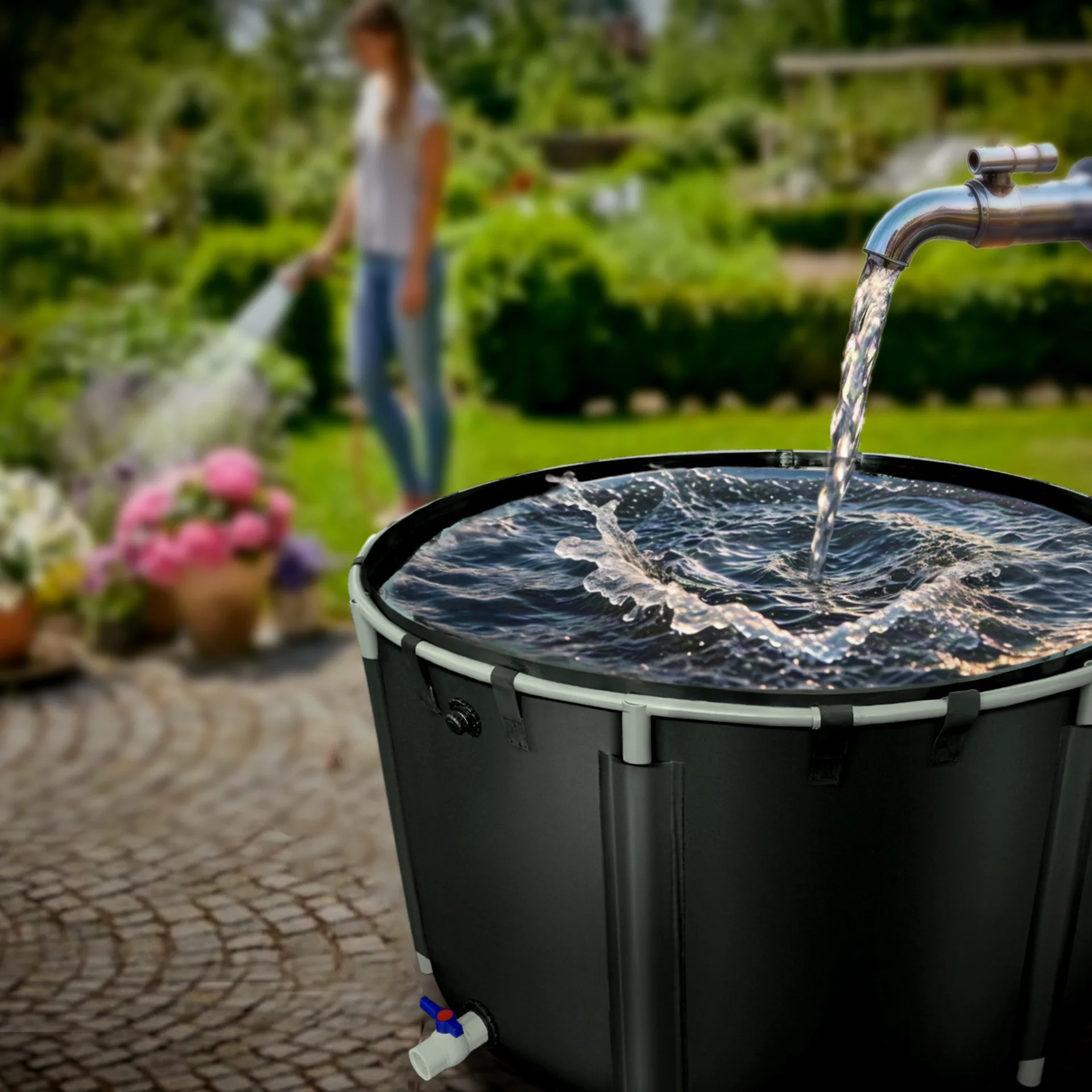 Above-ground pond PVC round thickened fish pond swimming pool thickened with bracket canvas fish pond