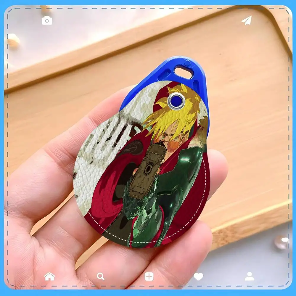 Anime Trigun Stampede Adorable Teardrop Acc Control Card Protector Bus Keychain Elevator Card Holder Student PU Material
