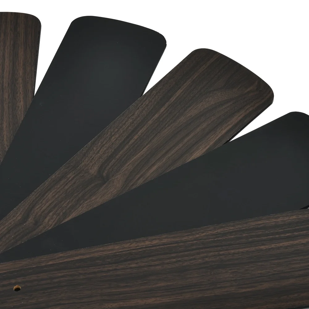 52-Zoll-Kristall-Deckenventilator mit Fernbedienung, 5-Blatt-Kronleuchter, schwarzer Innenventilator, leiser Betrieb, Timer-Funktion