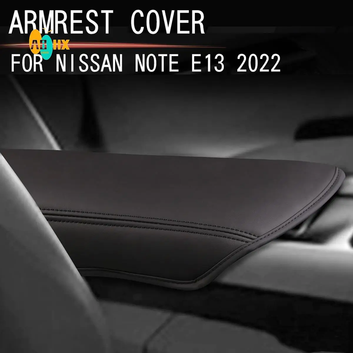 

ABHX-Car Console Armrest Panel Pad Cover Thicken Microfiber Leather Protective Trim For Nissan Note E13 2022