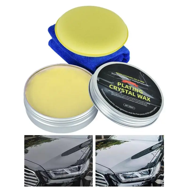 

Car Wax Polish 200ml Deep Gloss Shine Car Wax Includes Scratch-Free Pad Long-lasting Protection Easy Application Auto Wax Polish