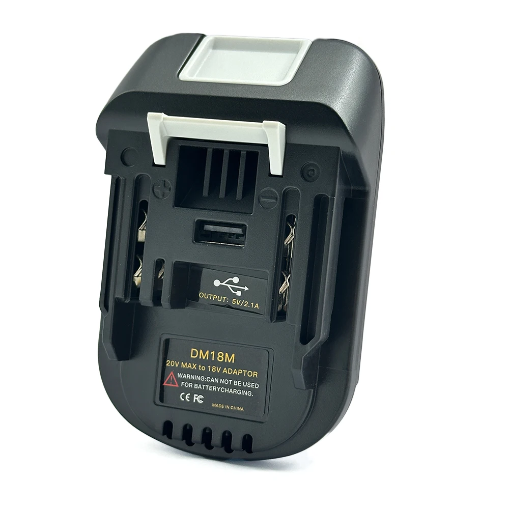 for DeWalt & Milwaukee Battery DM18M Adapter, Convert for DeWalt&Milwaukee to Work for Makita 18V Tool Adapter(No battery)