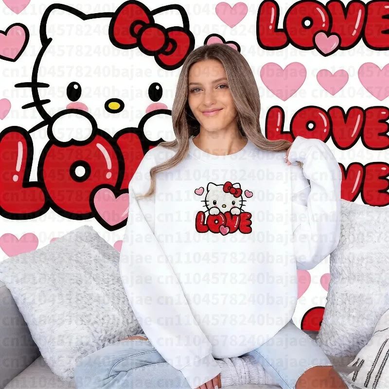 

2025-26 Spring /Autumn Sanrio Hello Kitty Cartoon Pattern 3D Printing Long Sleeves Fashion Casual Comfortable Women's Clothing