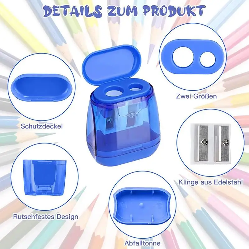 Pencil Sharpener Handheld Lightweight Pencil Sharpener With Storage Box Cute Manual Pencil Sharpeners For Kids School Home And