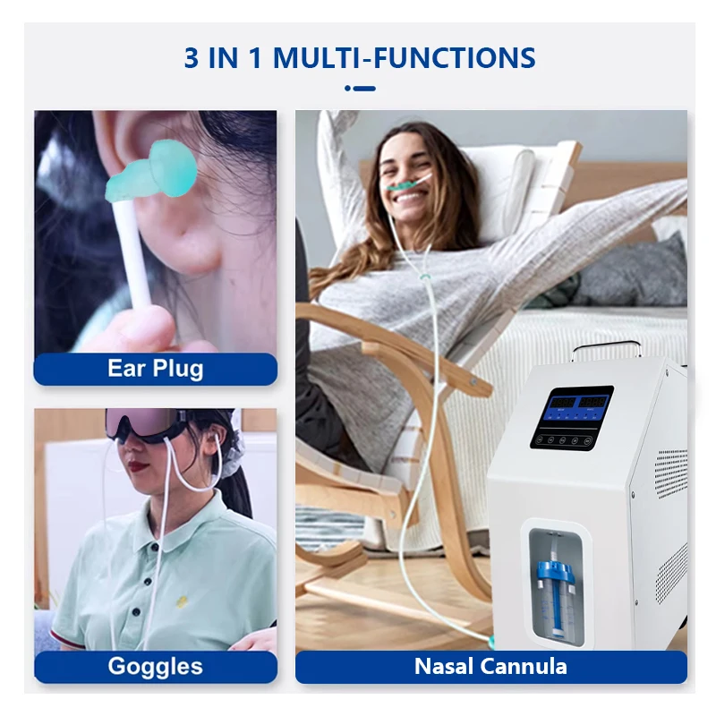 PEM Hydrogen Water Electrolysis Hydrogen Therapy Inhaler Health Care Hydrogen Generator Device 1500ML/3000ML for H2 Breathing