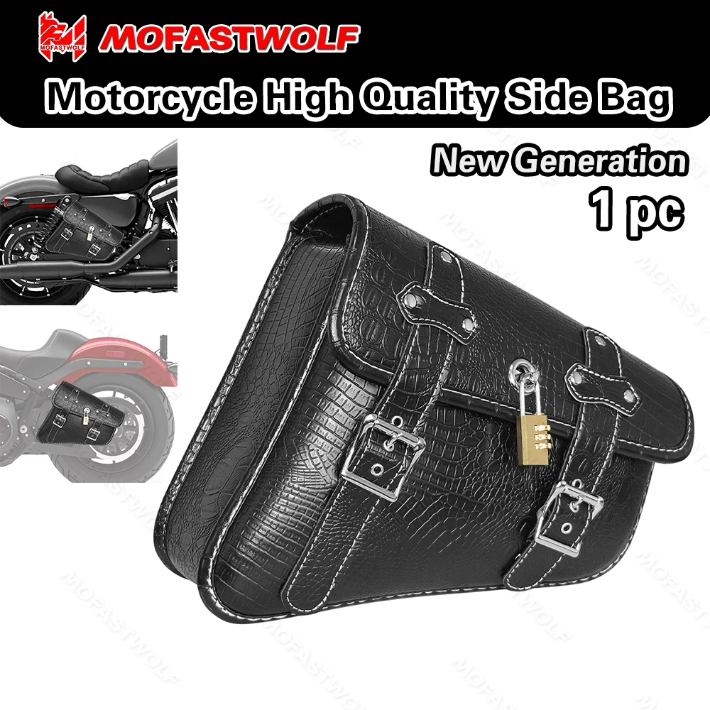 

Motorcycle For Harley Cruising Prince Luxury Buckle Storage Tool Pouch Saddle Bag Luggage Bags Side hanging bag