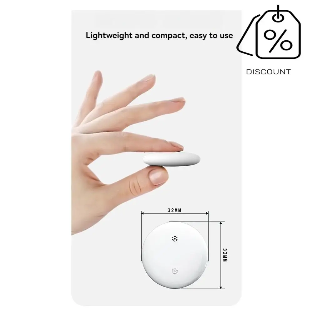 ABMF-Smart Air Tracker para Find My (IOS) Key Finder Item Locator para bagagem carteira bicicleta IP67 à prova d'água 32X32mm