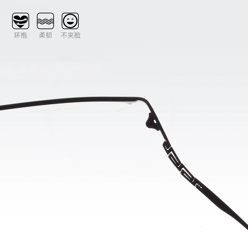 BCLEAR Men Big Face Luxury Pure Titanium Optical Glasses Frames Male Square Ultra-light Half Rim Prescription Eyeglasses Fashion