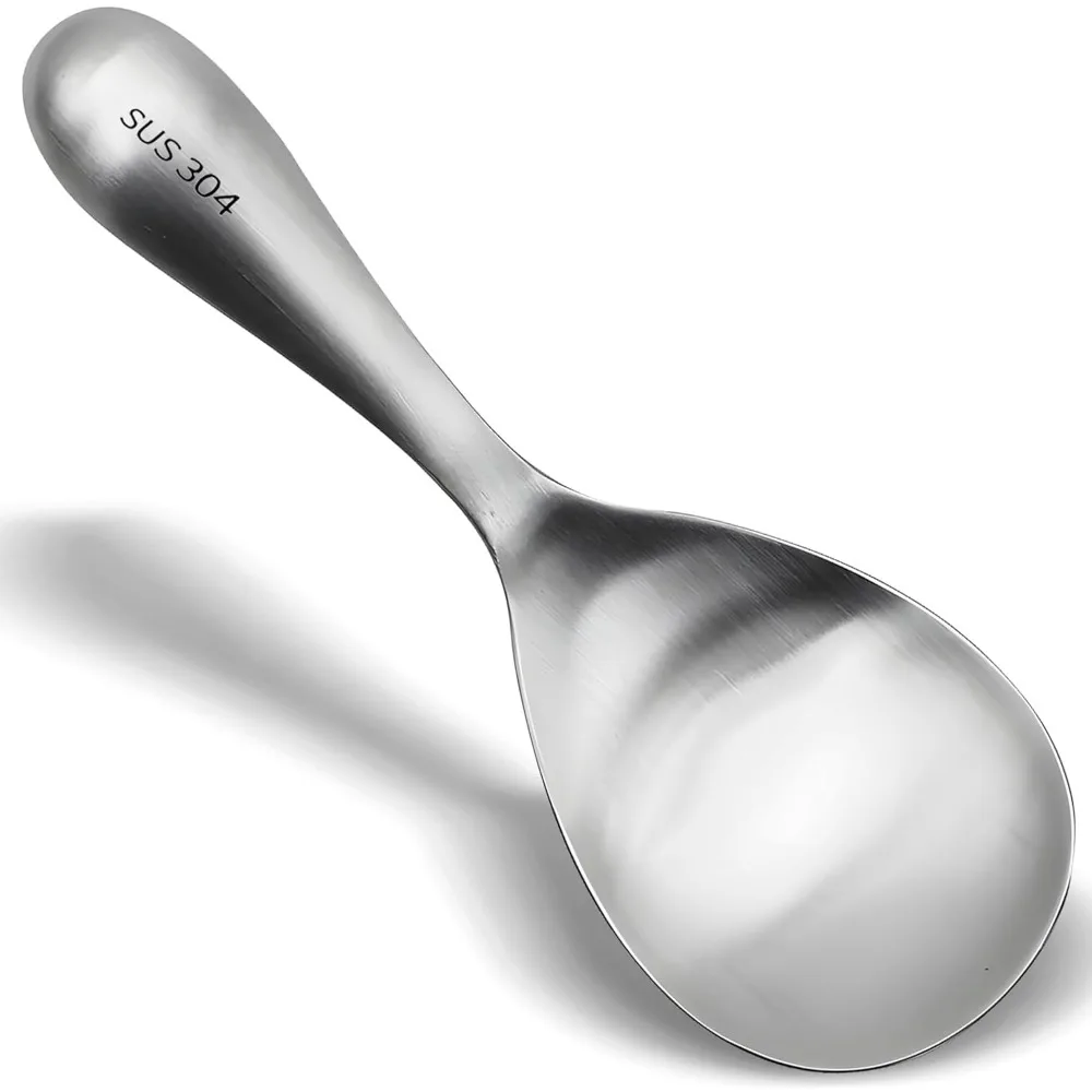 

Comicfs Thickened Rice Cooking Spoon Paddle Spoons, Non Stick 304 Stainless Steel Rice Serving Spoons Kitchen