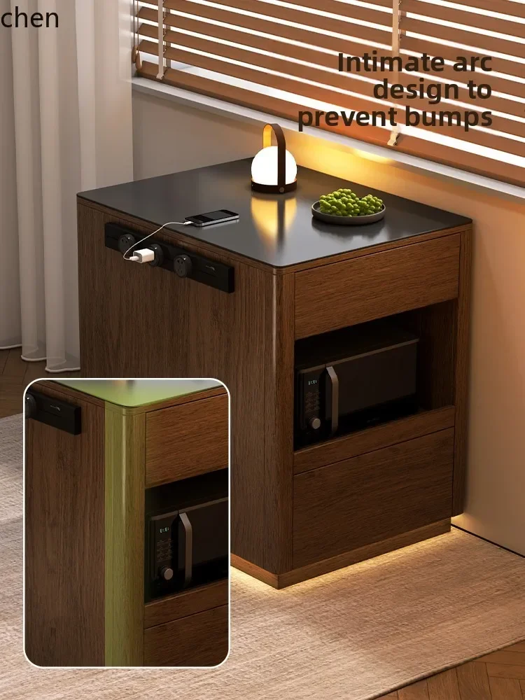 HYS Island Cabinet Movable Open Kitchen Rock Plate Dining Table Integrated Cabinet Ready to ship and purchase with peace of mind