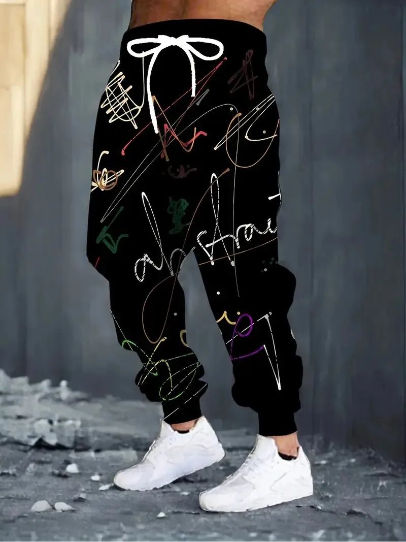 

Новые мужские брюки весной и осенью 2025 года – это удобные мягкие повседневные мужские брюки с 3D-принтом для катания на роликовых коньках.