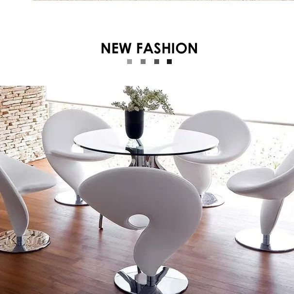 FRP art question mark modeling negotiation chair special-shaped curl fashion casual dining chair model room