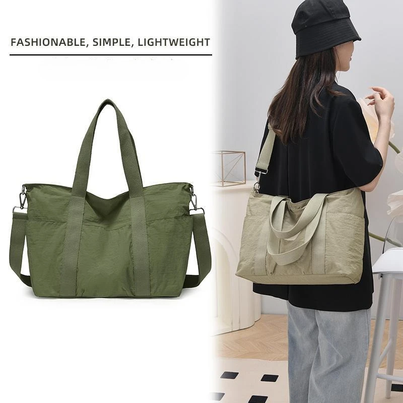 

Tote Bag Women's Large Capacity Shoulder Bag Female Casual Simple Commuting Shoulder Bag Crossbody Bags Waterproof Nylon Handbag