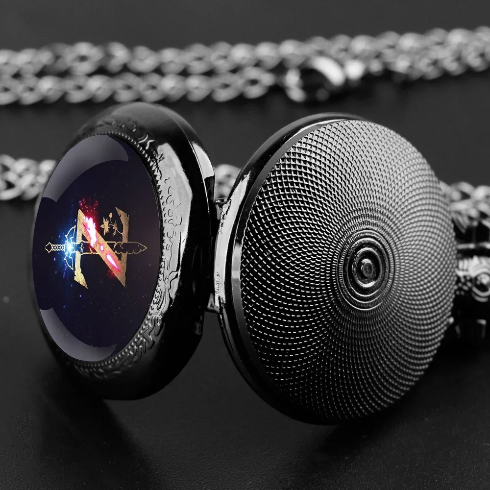 

Famous Game Glass Dome Pocket Watch with Chain Necklace Vintage Quartz Pendant Watches Mens Women Gifts for Kids