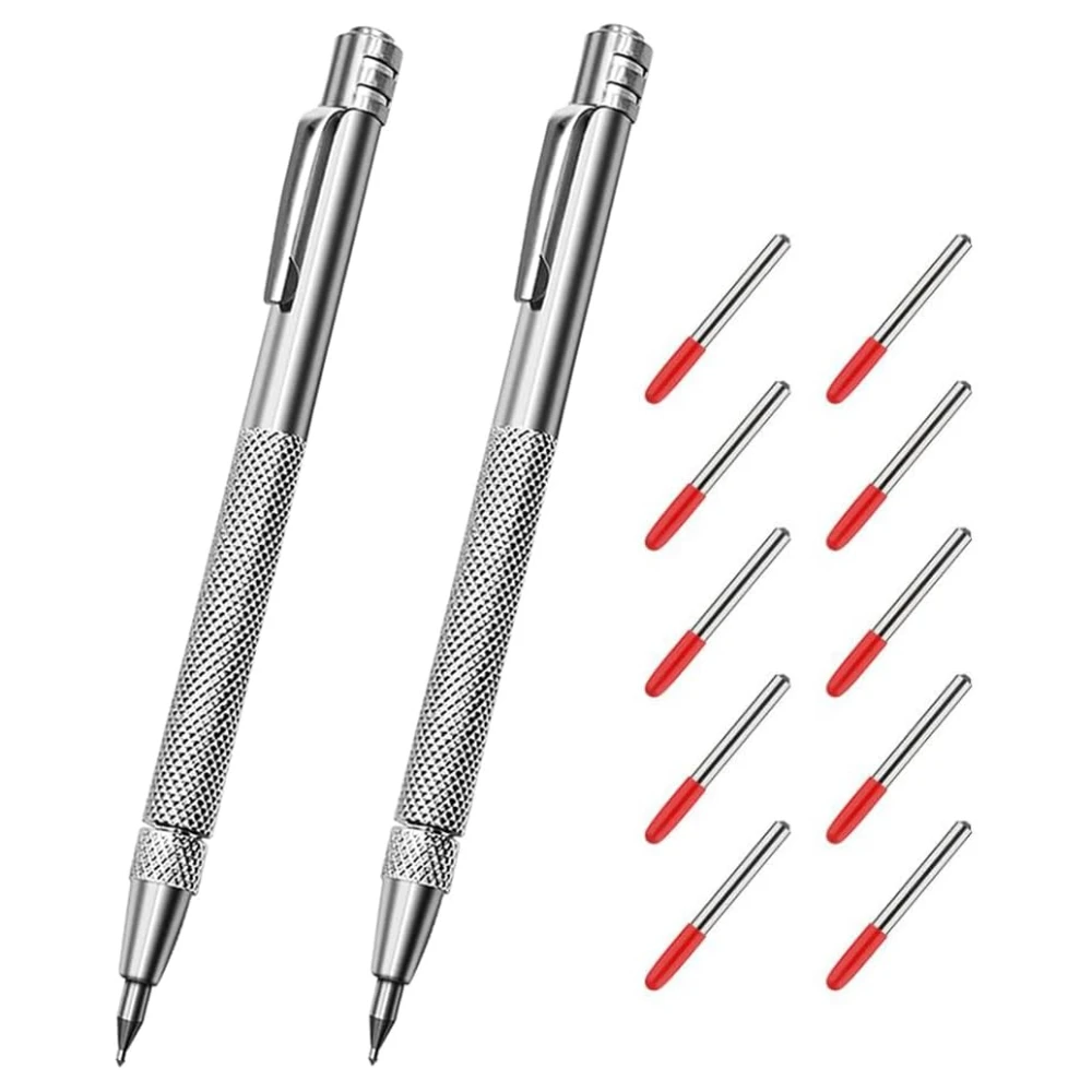 2Pcs Scriber Marking Tools Tungsten Carbide Tip Scriber with Magnet Etching Engraved Pen for Glass/Wood/Ceramics/Metal Sheet