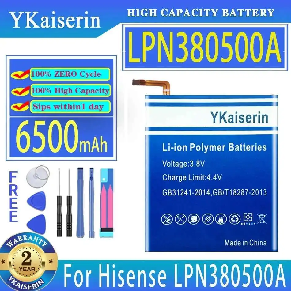 

Mobile Phone Battery 6500mAh For Hisense LPN380500A Premium Replacement