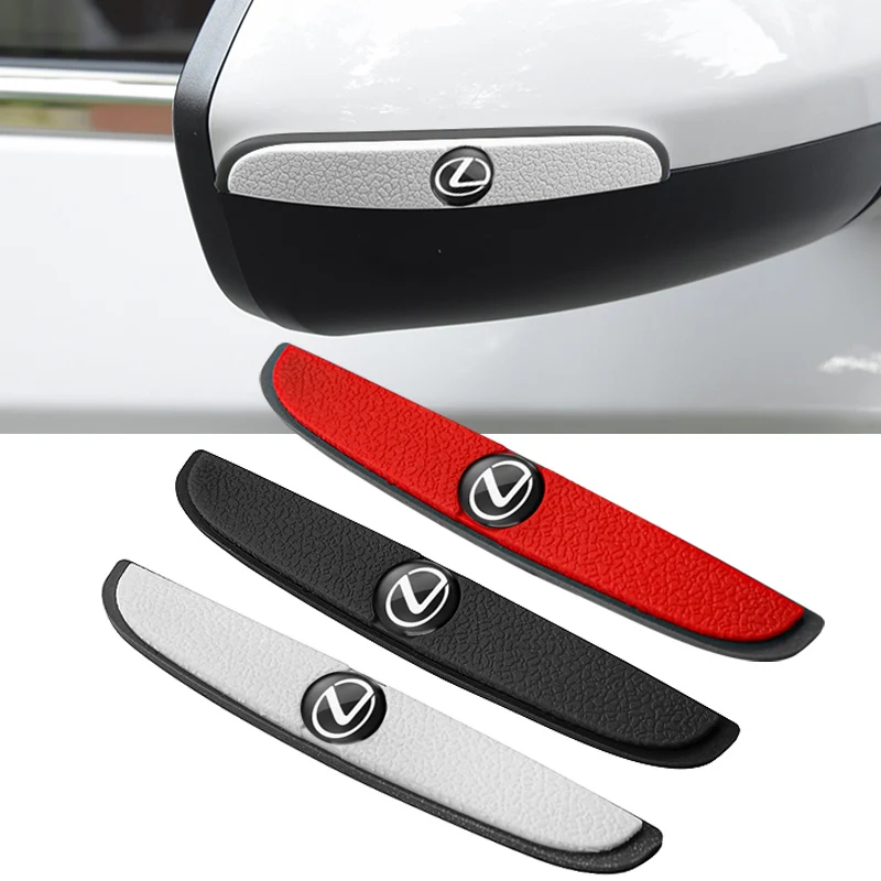 4Pcs Rubber Anti Collision Strip Car Door Rearview Mirror Protector Stickers For Lexus GS IS LS500h ES260 ES300h RX350h NX260