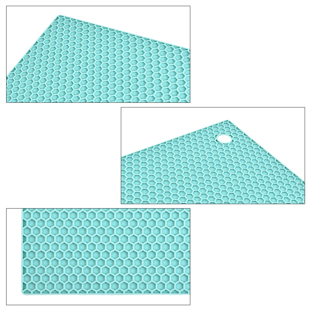 

Pad Silicone Trivet Mat Heat Resistant Kitchen Dining Room Decor Water Absorption