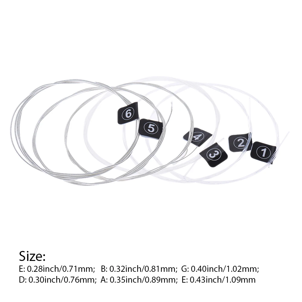 6 шт./компл. Orphee NX36 нейлоновые сменные струны для классической гитары (.028-.043), нейлоновый сердечник, серебряная оболочка, проволока, нормальное напряжение