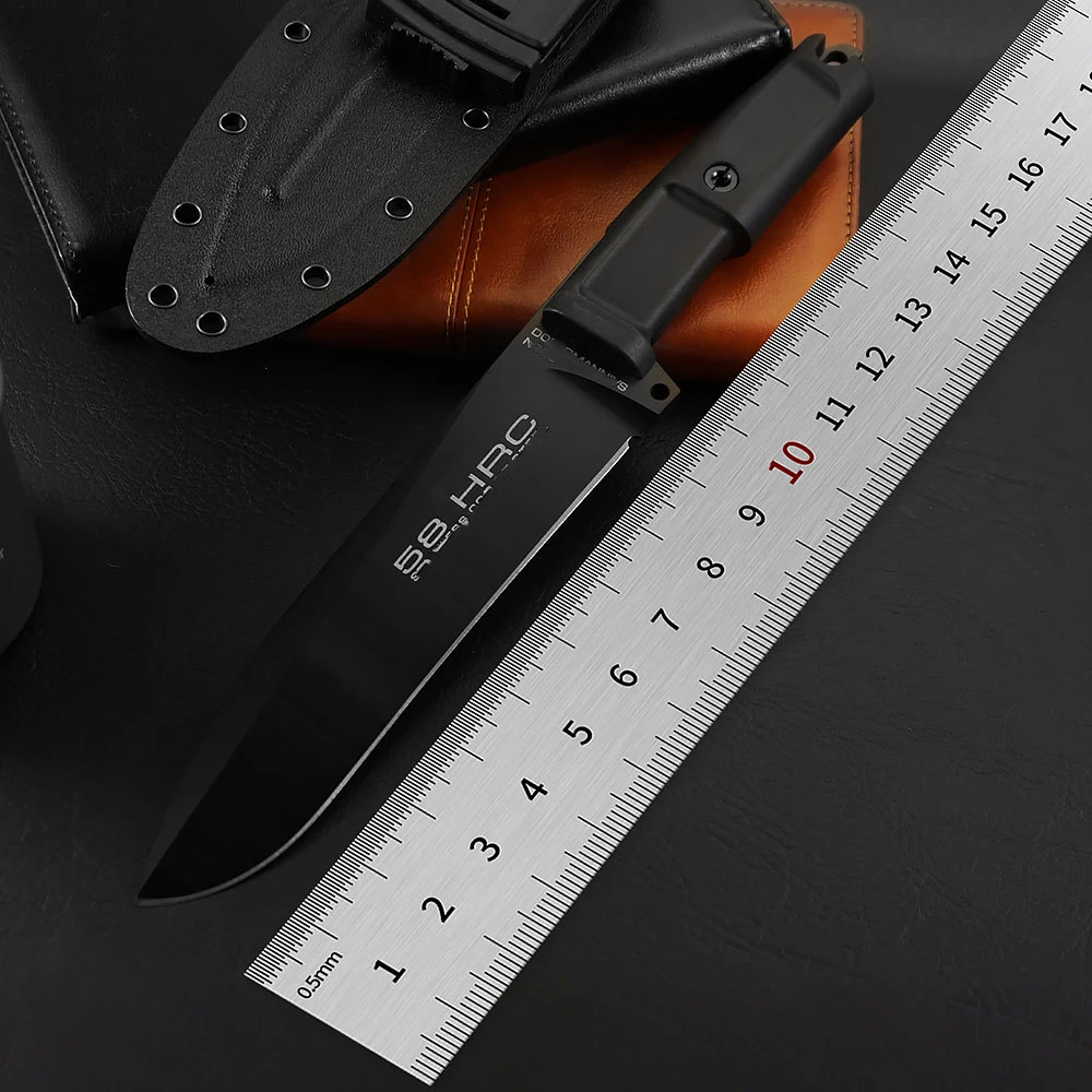 EX Dobermann IV Jungle Survival Defensive Fixed Blade Agricultural Woodcutter Tactical K Sheath