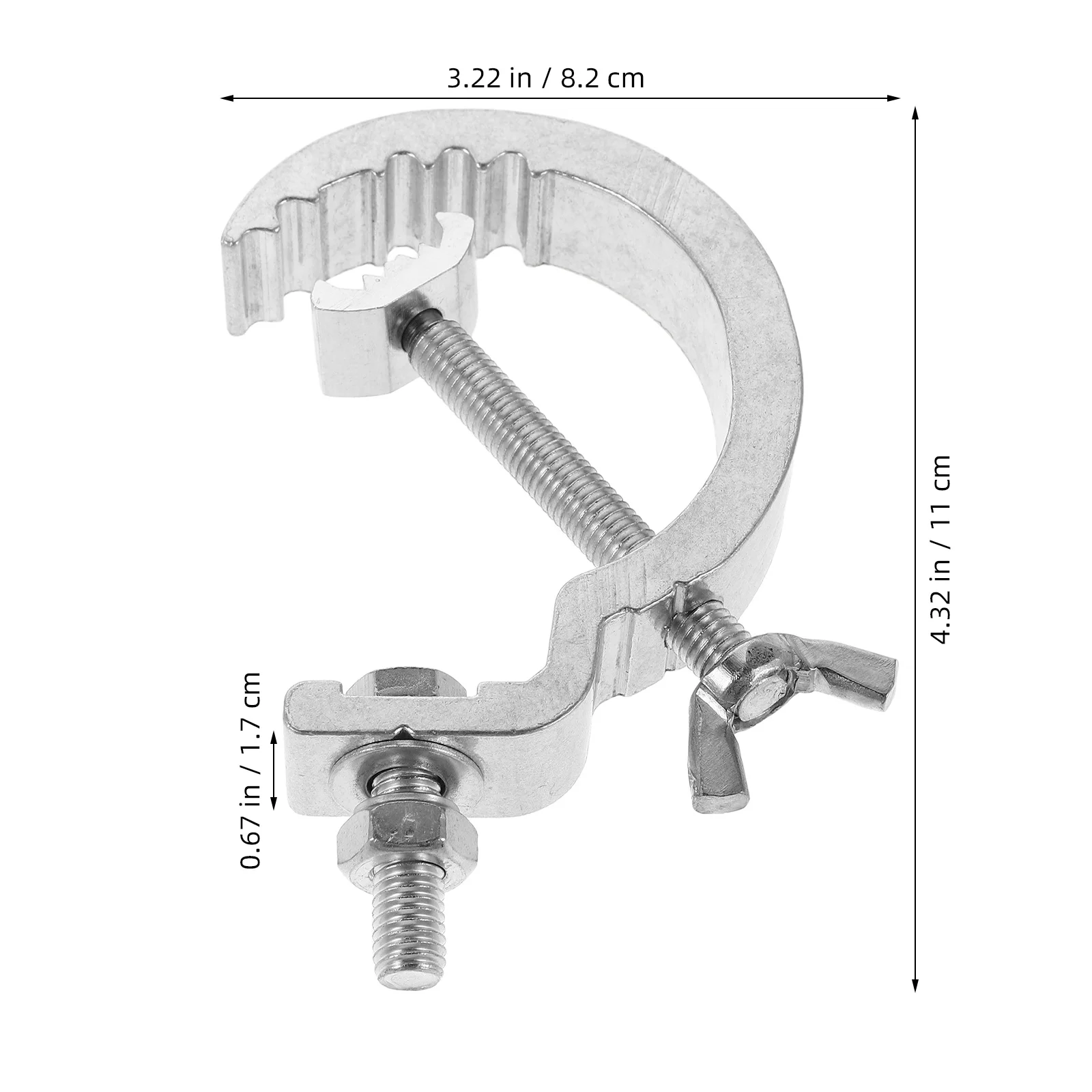 4 قطعة ضوء المرحلة المشبك السنانير الثقيلة 17 مللي متر واسعة المضادة للخدش المشبك ل Dj الاسمية ضوء الجمالون المرحلة اكسسوارات مرساة السنانير #2