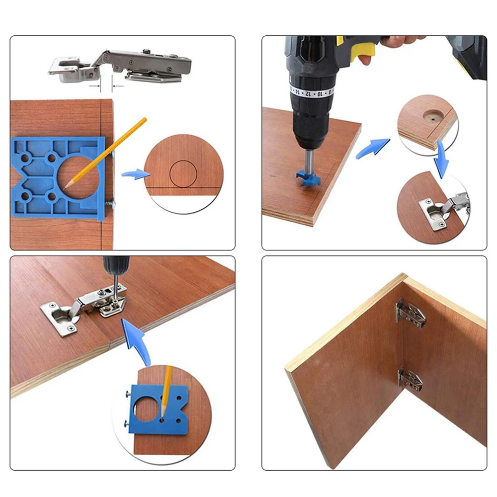 Hinge Opening Locator Hinges for Kitchen Furniture Hinge Rust Resistant Steel Hinges Cupboard Repair Mount Tool