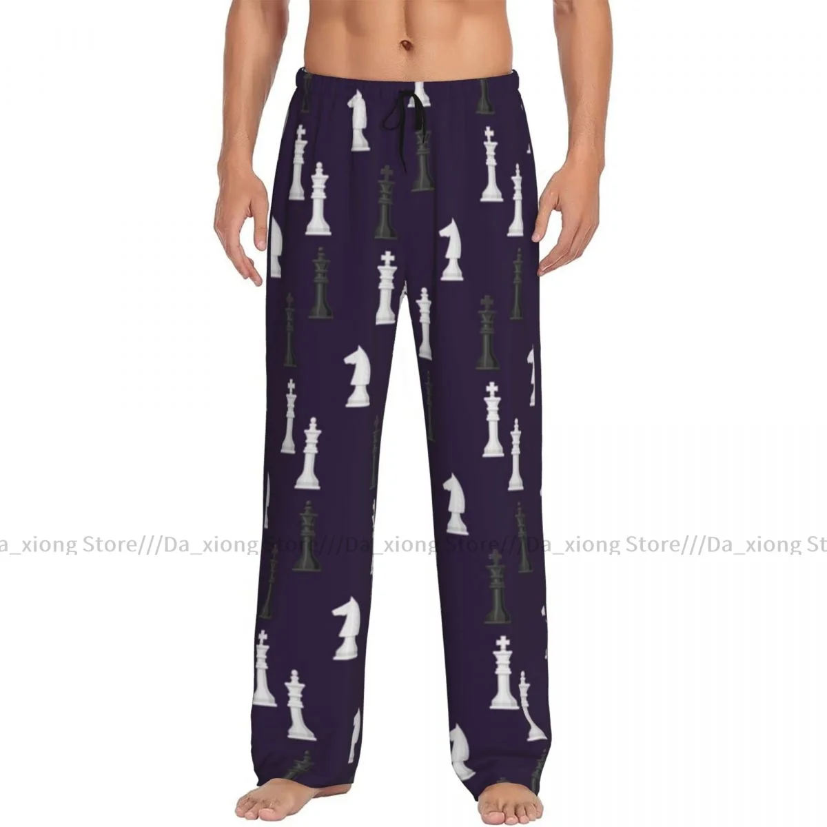 Chess Figures Mens Pajamas Pyjamas Pants Lounge Pants Sleep Bottoms