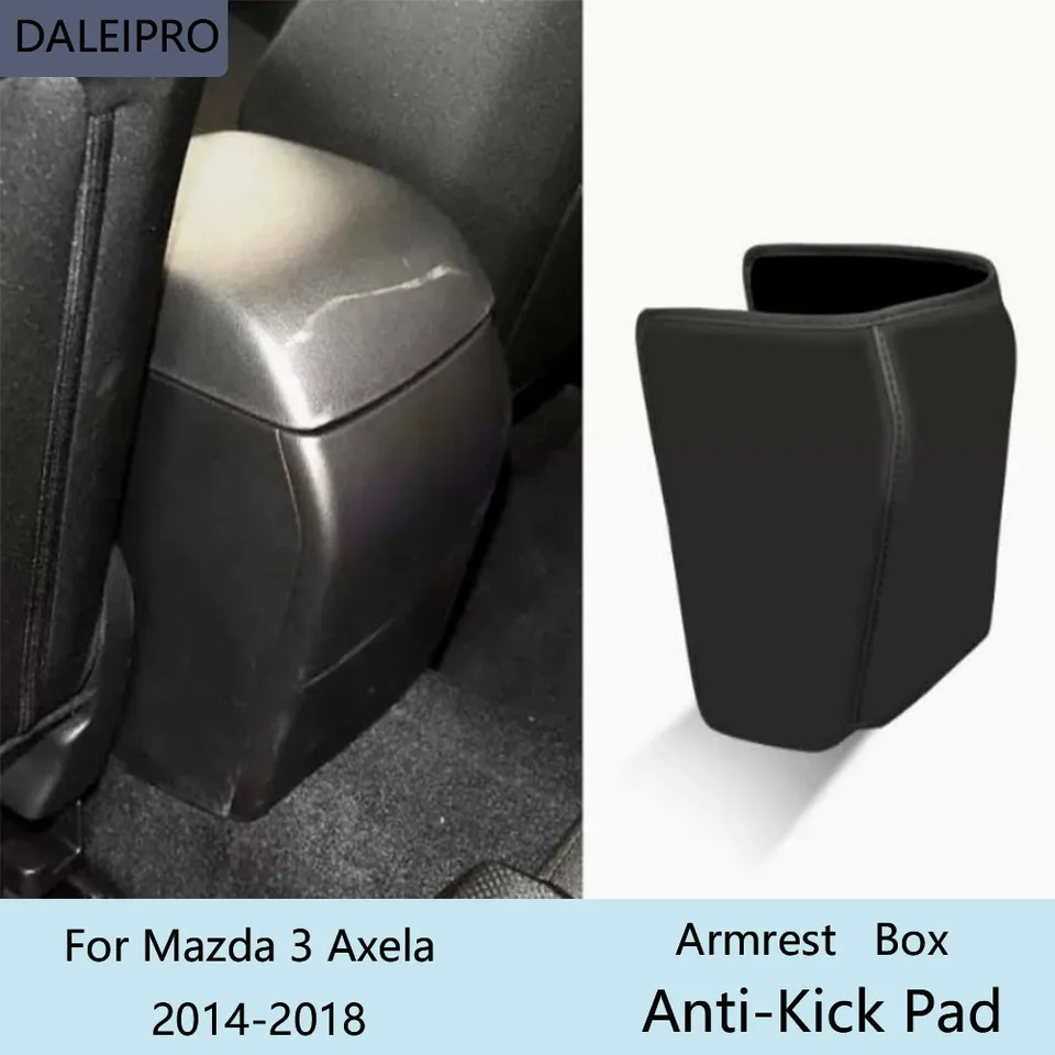 Leather Center Console Armrest Box Cover Trim Pad For Mazda 6 2006-2015 – Black, Direct Fit – 2-Year Warranty