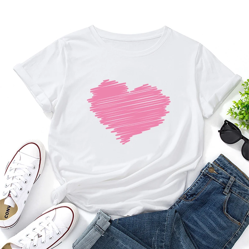 Hot Sales Summer Women's Cotton Loose T-shirt Short Sleeve Casual Comfortable Daily Fashion Outdoors Jogging High Quality Simple