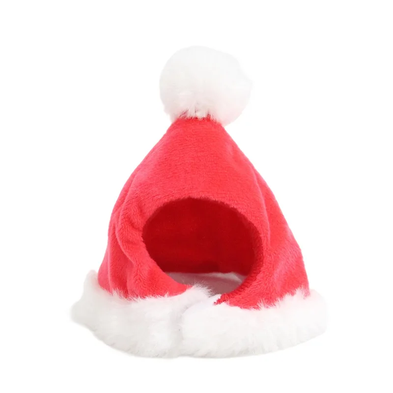 Cute Plush Doll With Christmas Hat Keychain Pendant Healing Stuffed Toy Xmas Holiday Gift