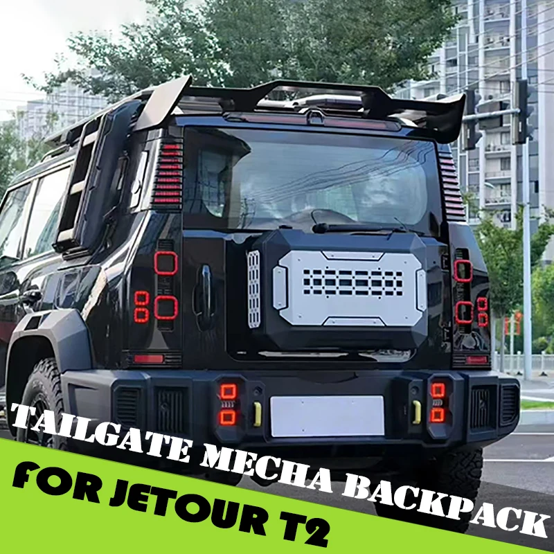 

Car Tailgate Mecha Backpack Fit for Jetour Traveller T2 2024 2025 Modified Auto Trunk Backpack Storage Box Car Accessories