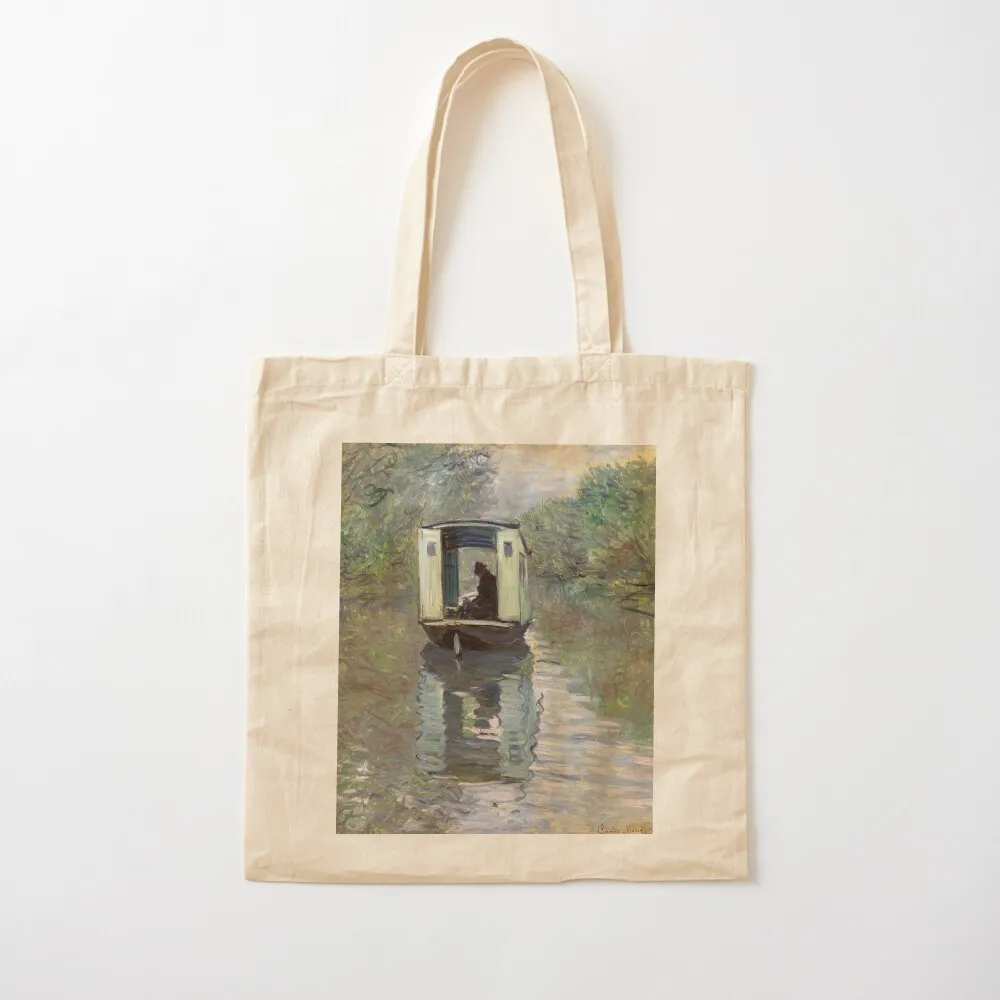 

The Studio Boat (Le Bateau-atelier) 1876 Tote Bag shopping cart bags bag for beach Canvas bag Canvas Tote
