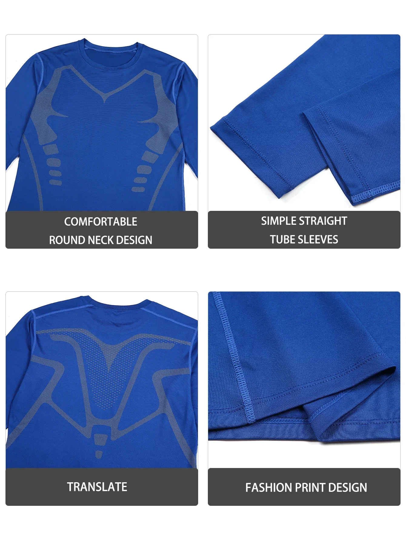 تي شيرت ضيق للرجال مكون من 3 قطع، تي شيرت مضغوط للجري بأكمام طويلة، ملابس رياضية مطبوعة للخيال العلمي، للياقة البدنية والركض