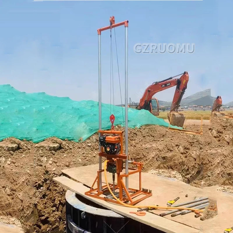 ​​Fully Automatic 100m Civil Drilling Rig Lifting Water Well Drilling Rig Small Field Electric Drilling Well Tool Equipment