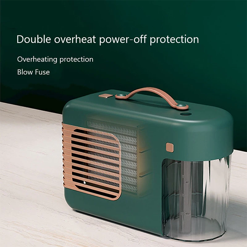 Electric Heater Warm Fan Air Humidifier for Home Fan Heaters Hand Warmer Water Fogger Essential Oils Diffuser Mist Maker Lights