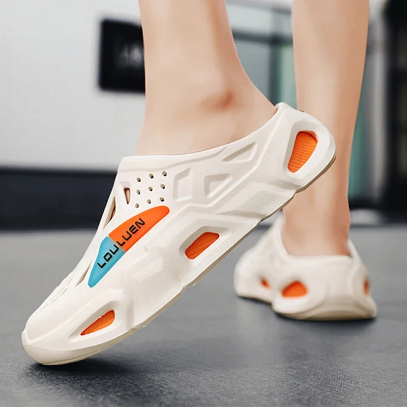 Модные сандалии, непромокаемые тапочки, женская обувь, летние уличные шлепанцы, садовая обувь на мягкой подошве, домашние сабо для кормления, сандалии Модные сандалии, непромокаемые тапочки, женская обувь, летние уличные шлепанцы, садовая обувь на мягкой подошве, домашние сабо для кормления, сандалии