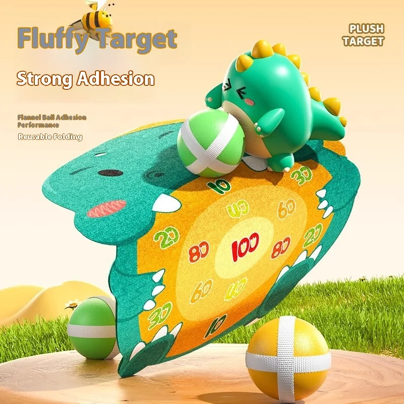 Crianças brinquedo arma pegajosa bola lançador dinossauro macio bala blaster pegajoso alvo tiro conjunto ao ar livre indoor crianças esportes jogo presente