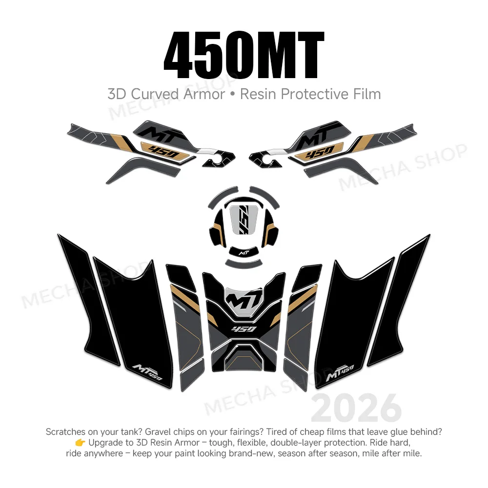 For CFMoto 450MT 2026 Tank Pad 3D Epoxy Resin Sticker Protection Kit Complete Kit Graphic Decal