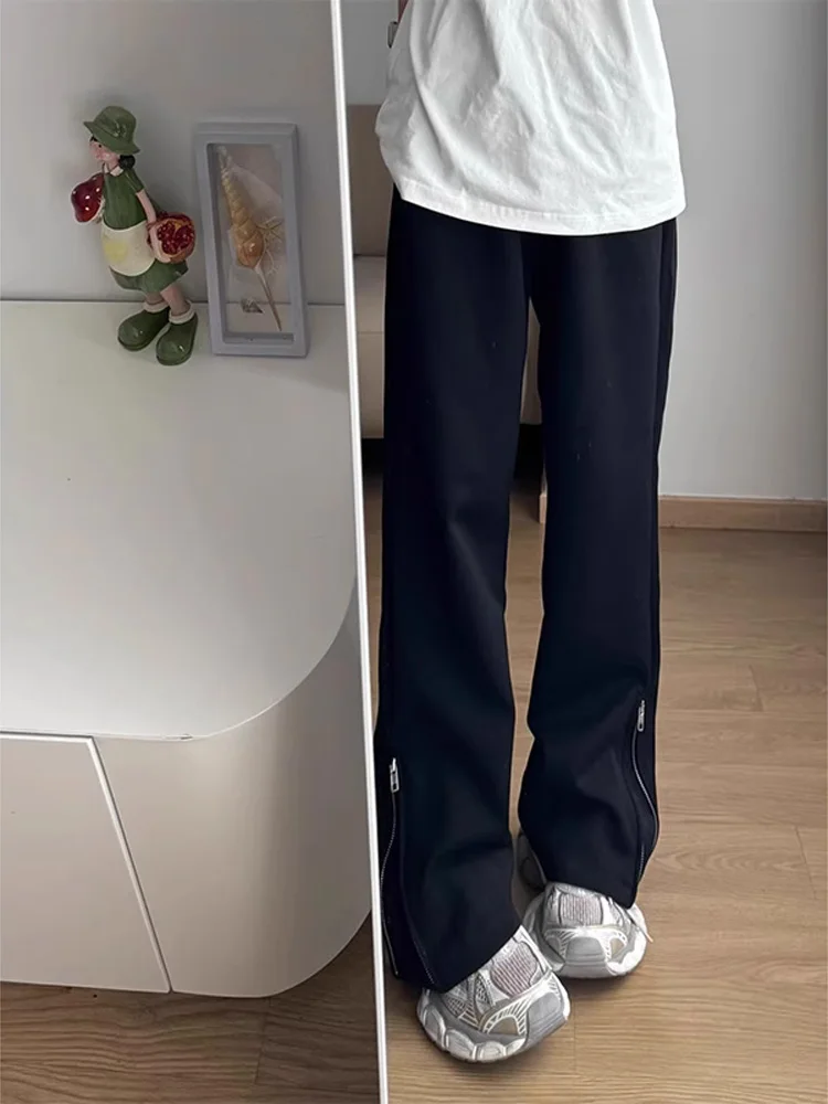 

Cleanfit Men's Bla High Weight Drapey Casual Pants Spring Straight Leg Sweatpants Versatile Loose Fit Long Trousers