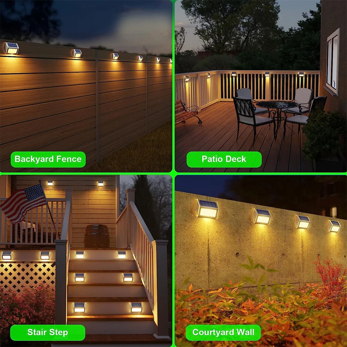 Imagem -06 - Kebincpled-solar Outdoor Led Courtyard Wall Lamp Lâmpada de Indução do Corpo Humano Jardim Terraço Garagem Porta Iluminação Pública Pcs 12 Pcs