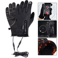 USB Touch Screen Gloves Heating Thermal Gloves Windproof Heated Gloves for Cycling Running Driving Hiking Walking for Women Men