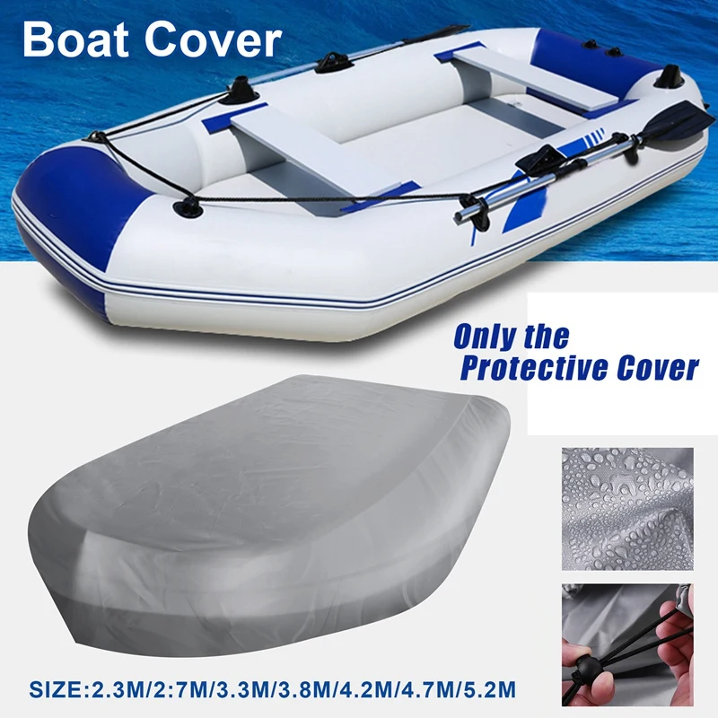 V Shape Marine Boat Cover Waterproof Dustproof Anti UV Rain Snow Inflatable Boat Fishing Rubber Boat Cover