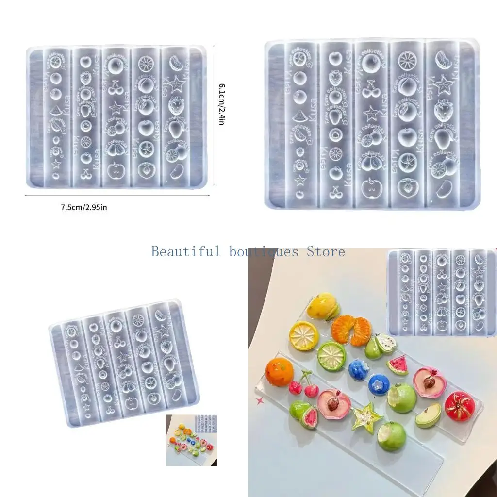 

U4LF Creative Fruit Shaped Nails Mold Reusable Silicone Tool For Customizable Nails Designs