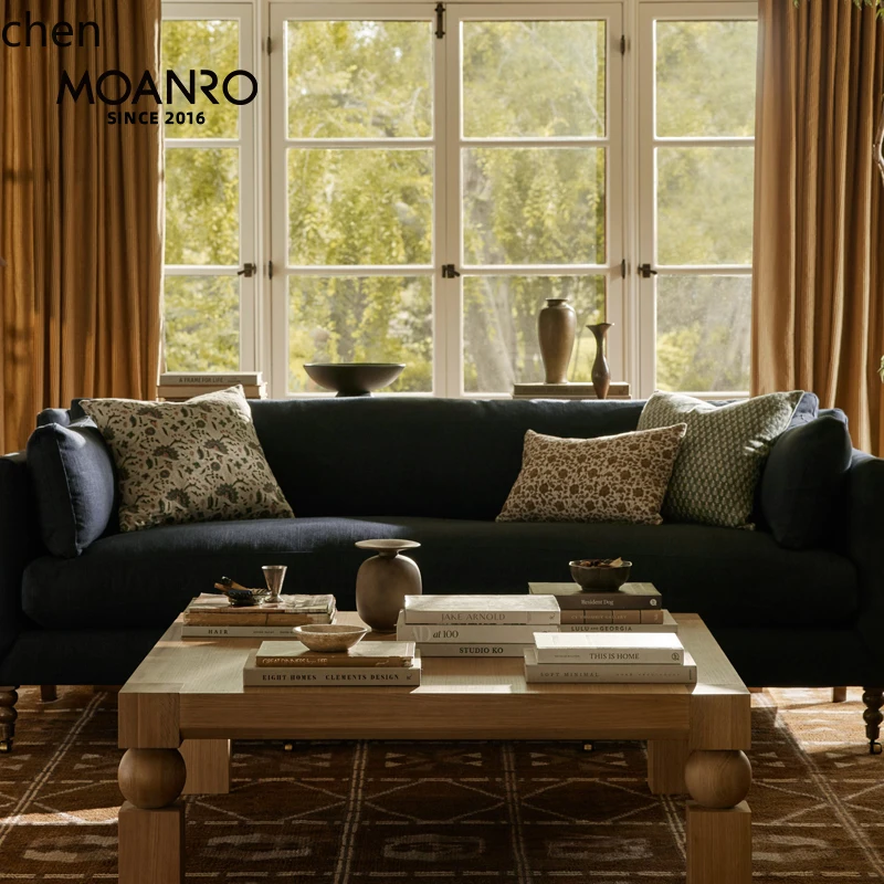 HT retro sofa living room medieval fabric furniture velvet